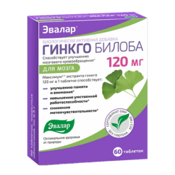 Ginkgo Biloba Evalar tablets 120 mg, 60 pcs.