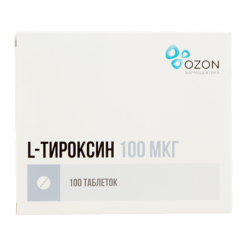 L-Тироксин, таблетки 100 мкг 100 шт