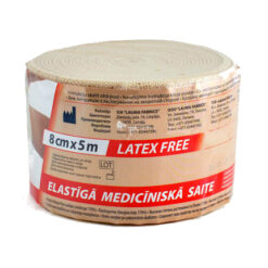Lauma elastic medical bandage BP with clasp 8 cm x 5 m, 1 pc