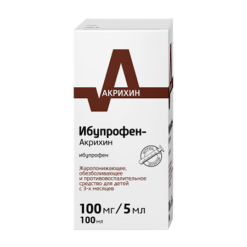 Ибупрофен-Акрихин, суспензия 100 мг/5 мл апельсиновая 100 мл