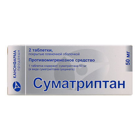 Sumatriptan Canon, 50 mg 2 pcs