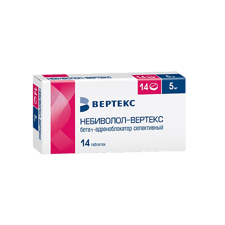Nebivolol-Vertex, tablets 5 mg 14 pcs