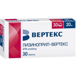 Lisinopril-Vertex, tablets 20 mg 30 pcs