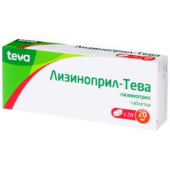 Lisinopril-Teva, tablets 20 mg 20 pcs