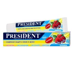 President Kids зубная паста клубника от 3 до 6 лет, 50 мл