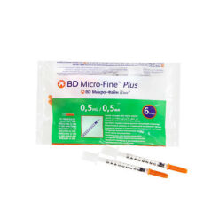 BD Micro-Fine Plus Insulin Syringe 0.5 ml/U-100 31G (0.25 mm x 6 mm), 10 pcs.