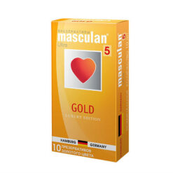 Презервативы Masculan Gold утонченный латекс золотого цвета, 10 шт