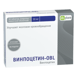 Vinpocetine-OBL, tablets 10 mg 30 pcs