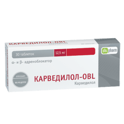 Carvedilol-OBL, tablets 12.5mg 30 pcs