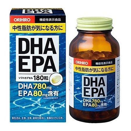 Orihiro DHA and EPA vitamin E capsules, 180 pcs.