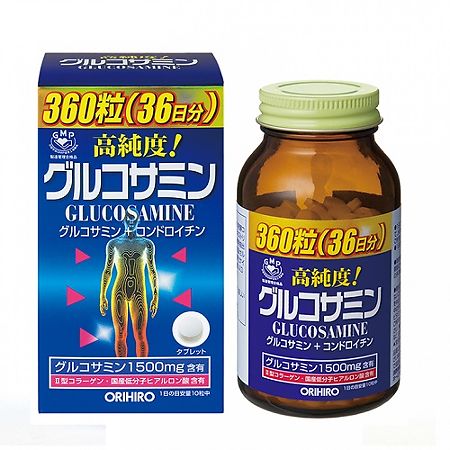 Orihiro Глюкозамин с Хондроитином и витамины таблетки, 360 шт.