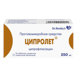 Ciprolet, 250 mg 10 pcs