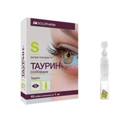 Taurine-Solofarm Eye Drops 4% 1 ml Tube-Dropper, 20 pcs
