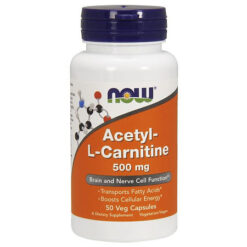 Now Acetyl-L-Carnitine Acetyl-L-Carnitine 500 mg vegetarian capsules, 50 pcs.
