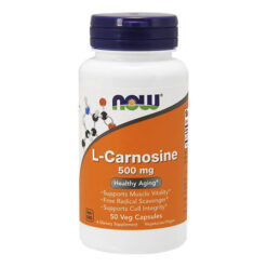 Now L-Carnosine L-Carnosine 500 mg vegetarian capsules, 50 pcs.