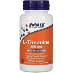 Now L-Theanine L-Теанин 100 мг капсулы вегетарианские, 90 шт.