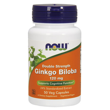 Now Ginkgo Biloba Гинкго билоба 120 мг капсулы вегетарианские, 50 шт.