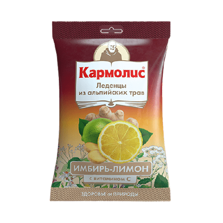 Karmolis cough lozenges ginger-lemon, 75 g