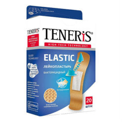 Teneris Elastic bactericidal adhesive tape with silver ions, 20 pcs.
