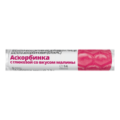 Vitateka Ascorbinka ascorbic acid 30 mg with glucose raspberry flavor tablets 2.9 g, 14 pcs.