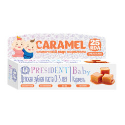 PresiDent Baby caramel toothpaste without fluoride from 0 to 3 years, 50 ml