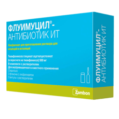 Флуимуцил-антибиотик ИТ, лиофилизат и ингаляций 500 мг 3 шт