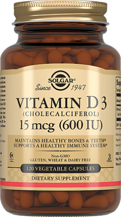 Solgar Vitamin D3 capsules 600 me, 120 pcs.