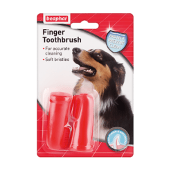 Beaphar Зубная щетка двойная на палец для собак