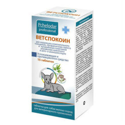Pchelodar Vetspokoin sedative and antiemetic, for small dogs 15tabs.