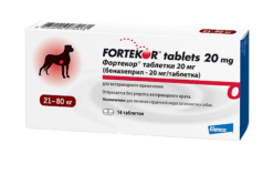 Фортекор таблетки 20 мг для собак 21-80 кг , 14 шт.