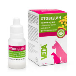 Otovedin ear drops with acaricide phytocomplex for dogs and cats, 10 ml