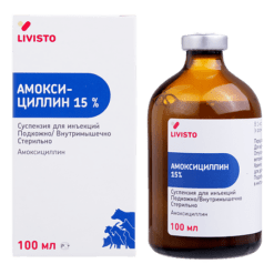 Amoxicillin suspension 15% Livisto vial, 100 ml