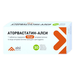 Atorvastatin-ALSI, 10 mg 30 pcs