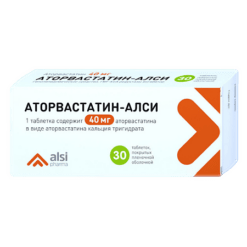 Аторвастатин-АЛСИ, 40 мг 30 шт