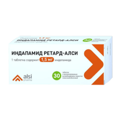 Indapamide retard-ALSI, 1.5 mg 30 pcs