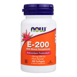 Now Витамин Е-200 натуральный капсулы гелевые, 100 шт.