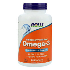 Now Omega-3/Omega-3 1000 mg gelatin capsules weighing 1382 mg, 200 units