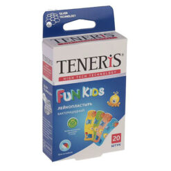 Teneris Fun Kids bactericidal plastic bandage with silver ions, 20 pcs.