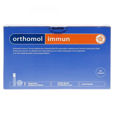 Ортомол Иммун/Orthomol Immun питьевые бутылочки+таблетки, курс 7 дней