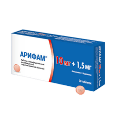 Arifam, 10 mg+1.5 mg 30 pcs