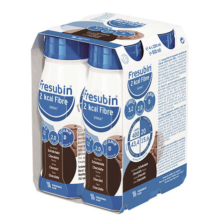 Fresubin 2cal with dietary fiber bottles chocolate, 200 ml 4 pcs