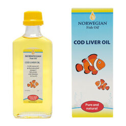 Norwegian Fish Oil Omega-3 Cod Liver Fat bottle, 240 ml