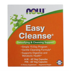 Now Foods Easy Cleanse Easy Cleanses (Easy Cleanse A.M. Detox 60pcs+Easy Cleanse P.M.Cleansing 60pcs) capsules, 120pcs.