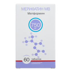 Мерифатин МВ, 750 мг 60 шт