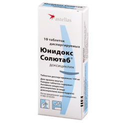 Unidox Solutab, 100 mg 10 pcs