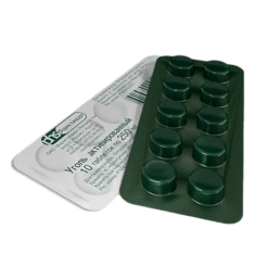 Activated charcoal, tablets 250 mg 10 pcs