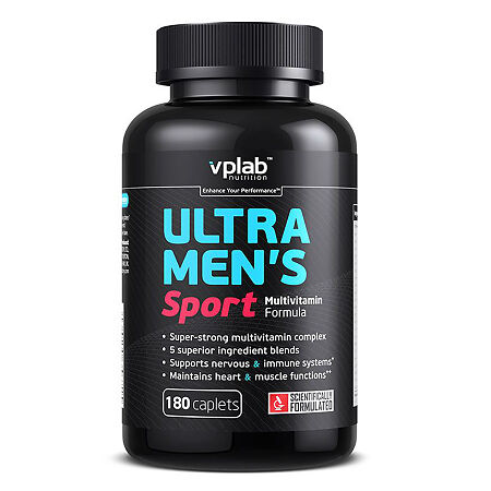 Vplab Ultra Mens Sport Multivitamin Formula Витаминно-минеральный комплекс для мужчин капсулы, 180 шт.