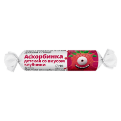 Ascorbinka Vitateka children's tablets twist with sugar 2.9g strawberry, 10 pcs.