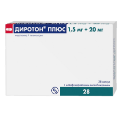 Diroton Plus, 1.5 mg+20 mg 28 pcs