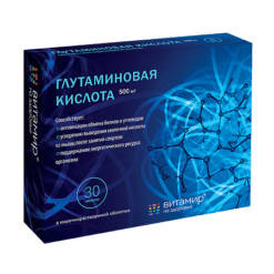 Vitamir Glutamic acid enteric coated tablets 500 mg, 30 pcs.